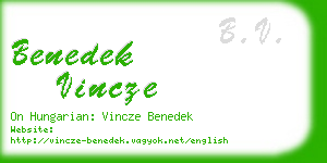 benedek vincze business card